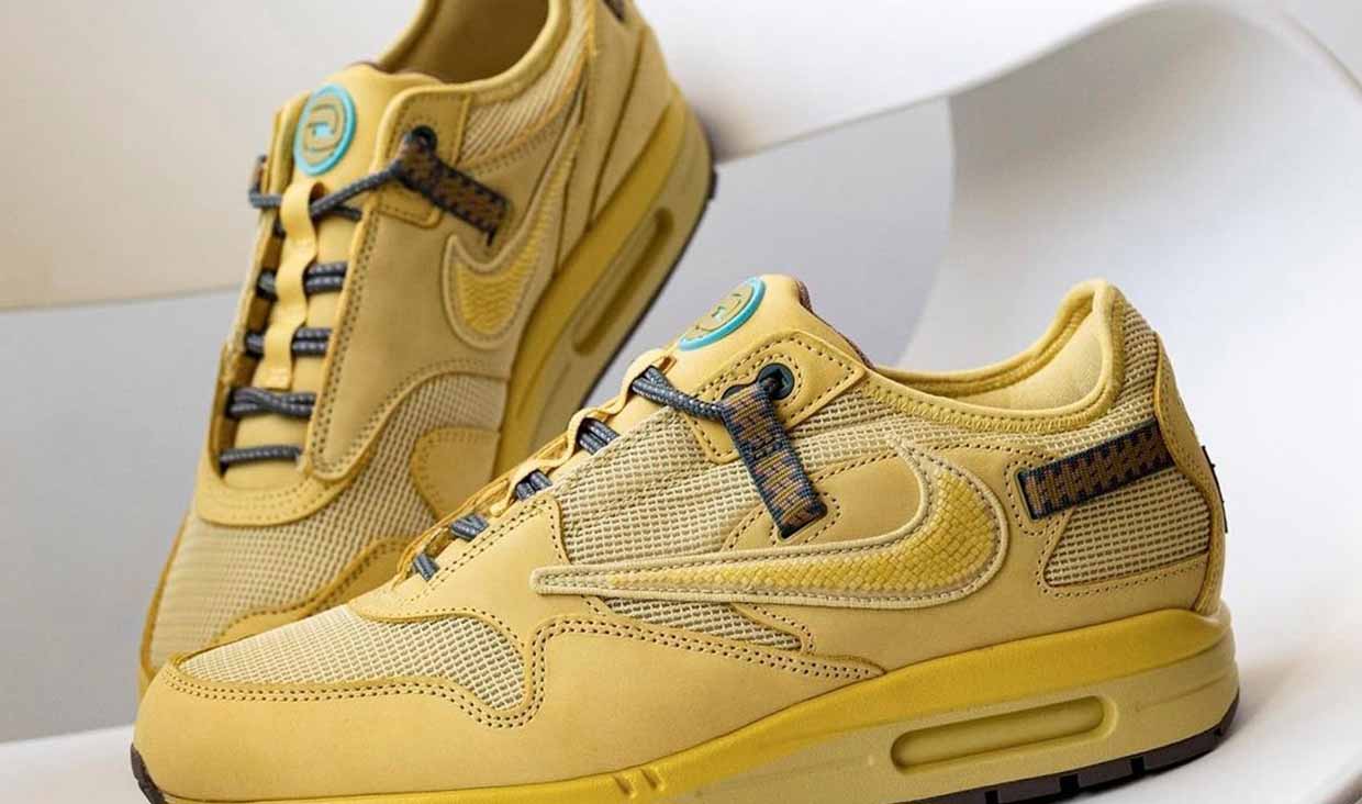 Tampilan Travis Scott x Nike Air Max 1 'Wheat'